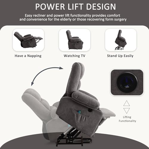 Power Lift Recliner Chair with Heat and Massage O5027