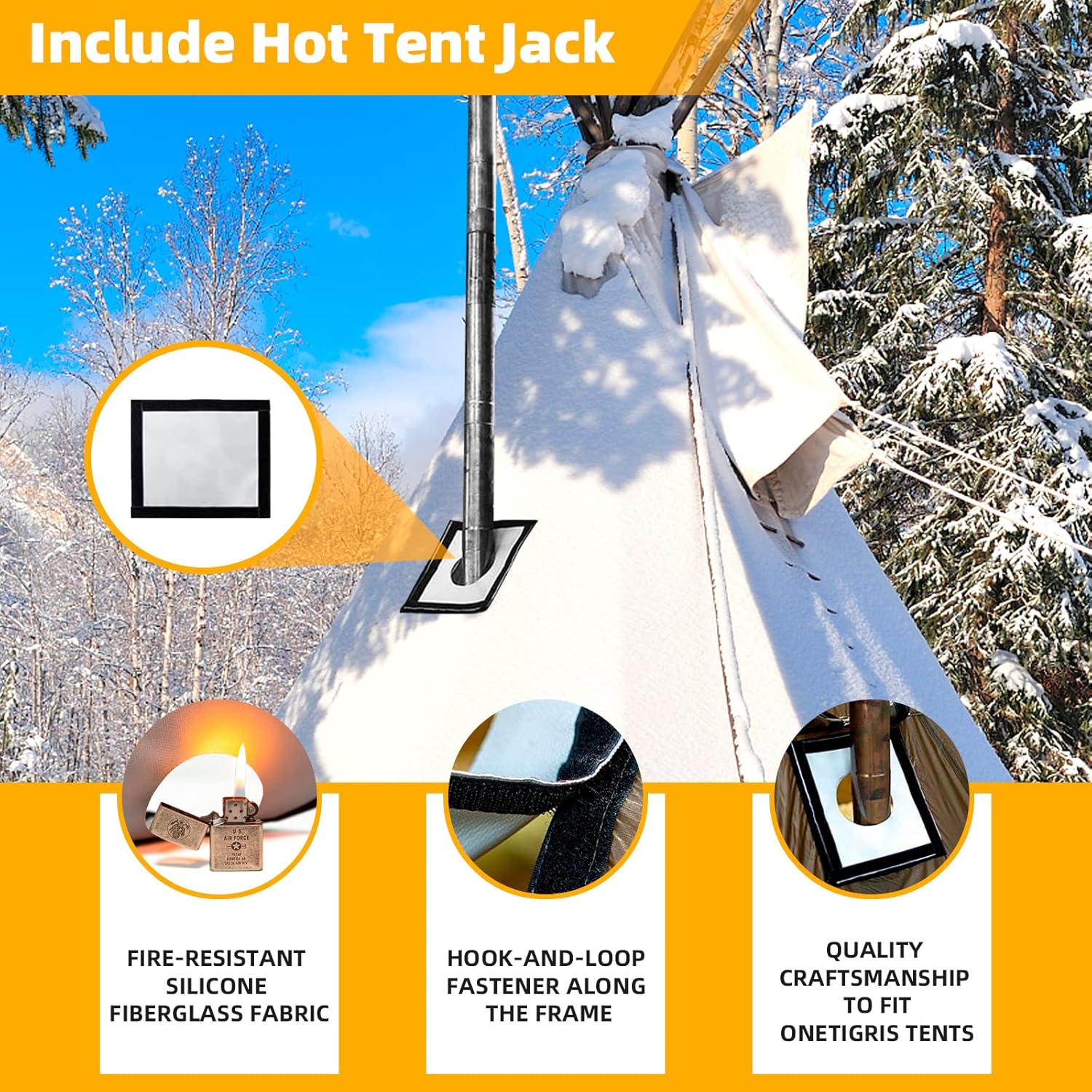 Stainless Steel Wood Burning Camping Stove with Chimney Pipes J7812