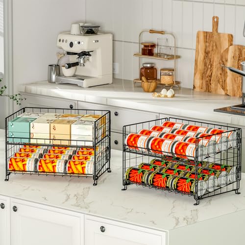 3 Pack Adjustable 2-Tier Can Rack Organizer V34171