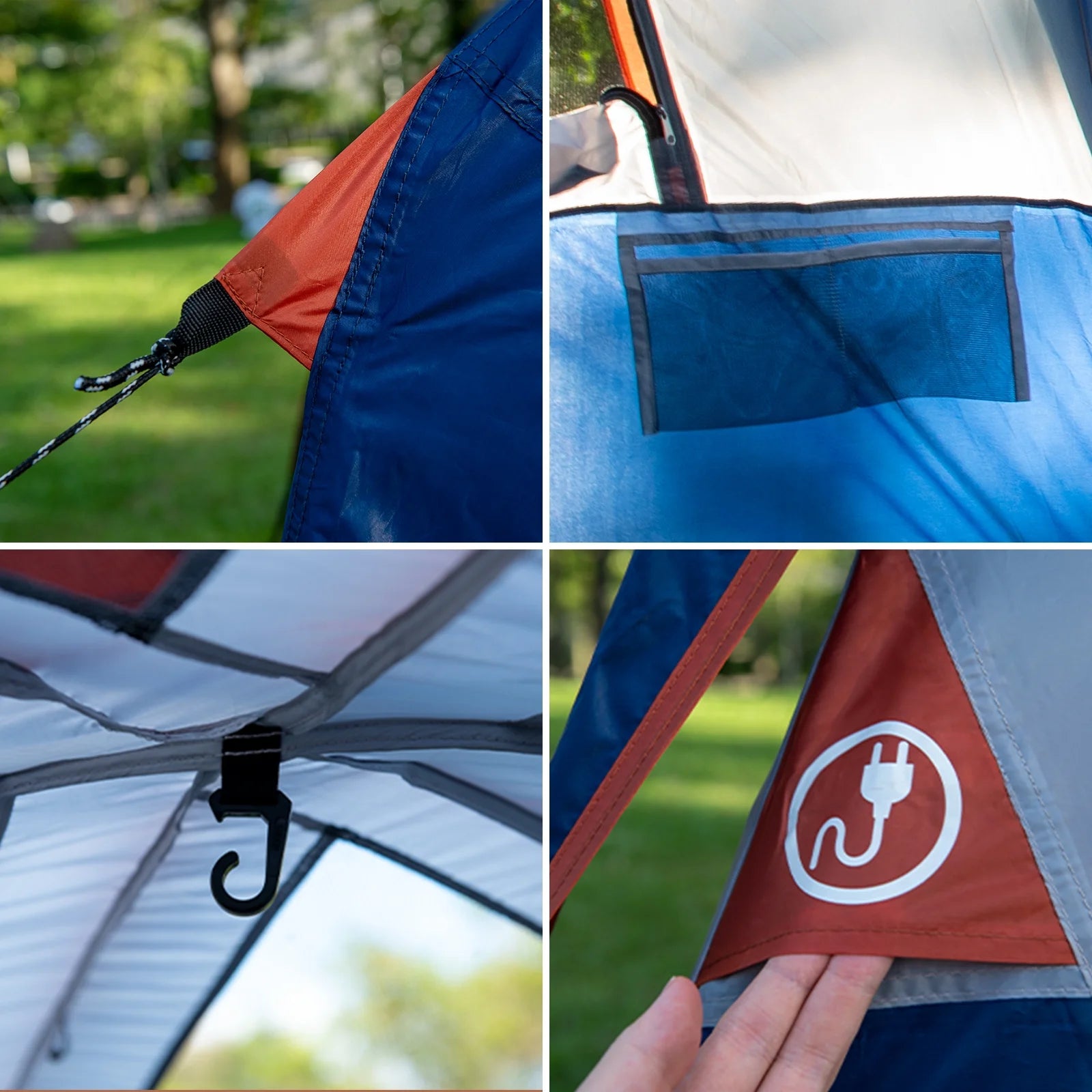 9 Person Waterproof Camping Tent Blue R886050