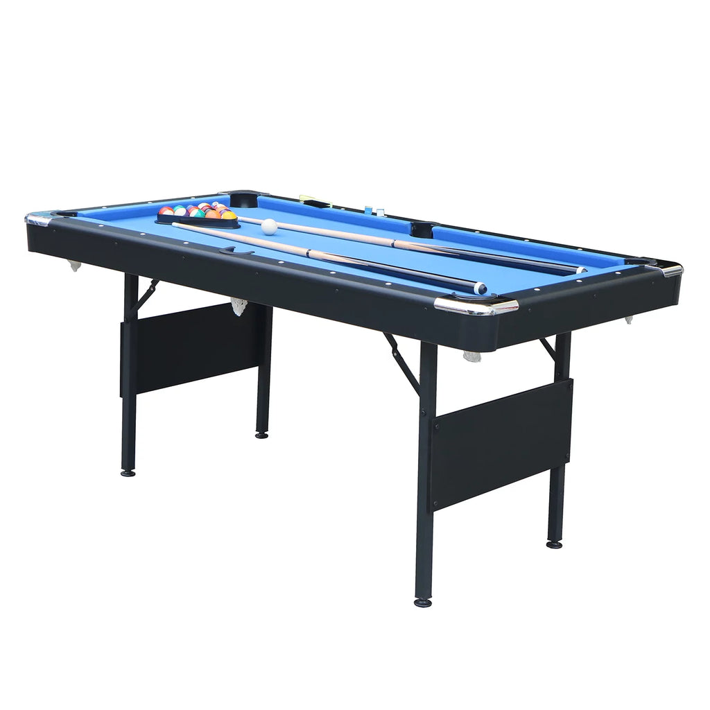 5.5 ft Folding Billiards Table with Blue Felt D7456