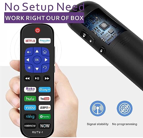 Backlit Roku Remote Replacement for Roku Players and Roku TV F520442