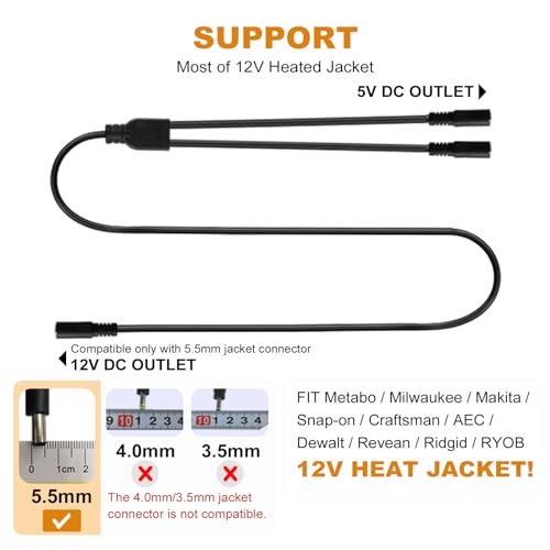Motorcycle Heated Jacket Adapter Cable B72630