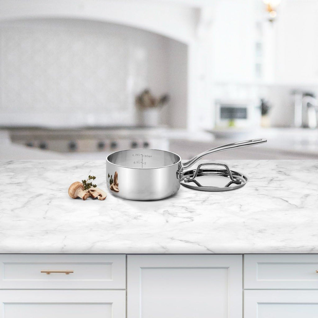 5-Ply Stainless 1 Qt. Saucepan with Cover U5126