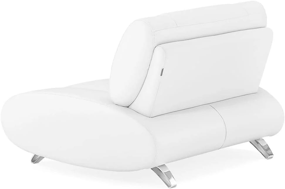 White Microfiber Leather Chair C6736