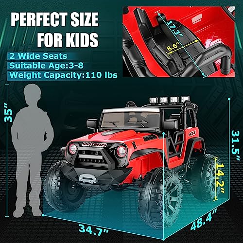 24V 2 Seater Pink Ride On Car Truck with Remote Control P4952