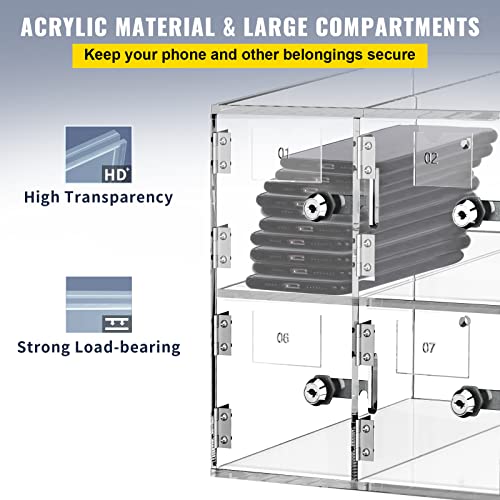 20 Slots Acrylic Wall-Mounted Cabinet with Door Locks and Keys Z2861