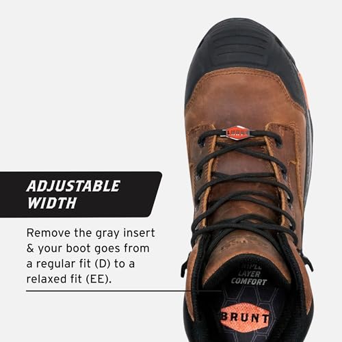 Brown 6" Waterproof Wedge Work Boot Z7310