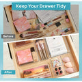 44pcs Clear Plastic Drawer Organizers Set with Non-Slip Pads R1004