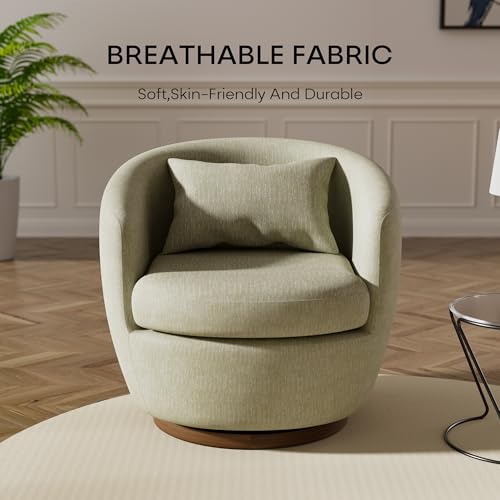 Blue Swivel Barrel Chairs Set of 2 Fabric J34145