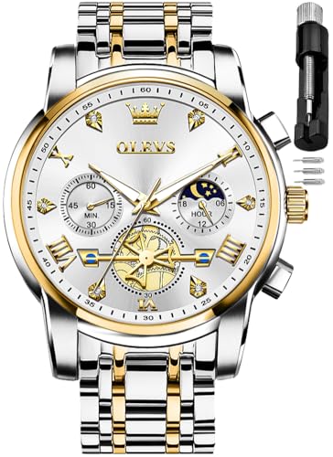 Stainless Steel Analog Quartz Moon Phase Watch N739349