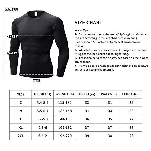 Men's Compression Long Sleeve Athletic T Shirt O222899