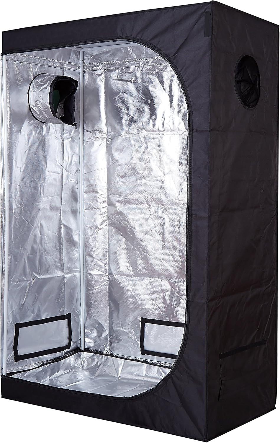 36''x20''x63'' 600D High Reflective Mylar Hydroponic Grow Tent with Removable Floor Tray K47038