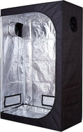 36''x20''x63'' 600D High Reflective Mylar Hydroponic Grow Tent with Removable Floor Tray K47038