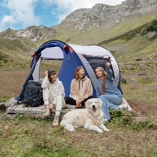 3 Person Instant Pop Up Camping Tent with Carrying Bag X2032