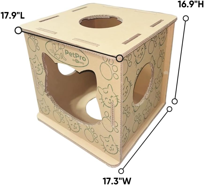 Corrugated Cardboard Cat Scratcher House Y31830
