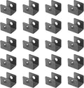 20 Pcs Weldable U Bracket with 2 Holes, Stamped Carbon Steel, Thickness 1.9 mm P175
