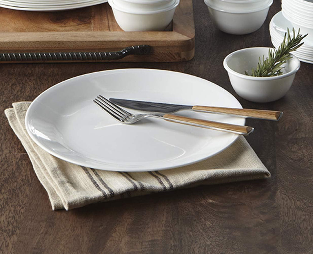 6-Piece White Dinner Plates Set T4448