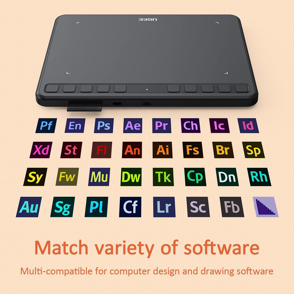 Graphics Drawing Tablet with Battery-Free Stylus Y3612
