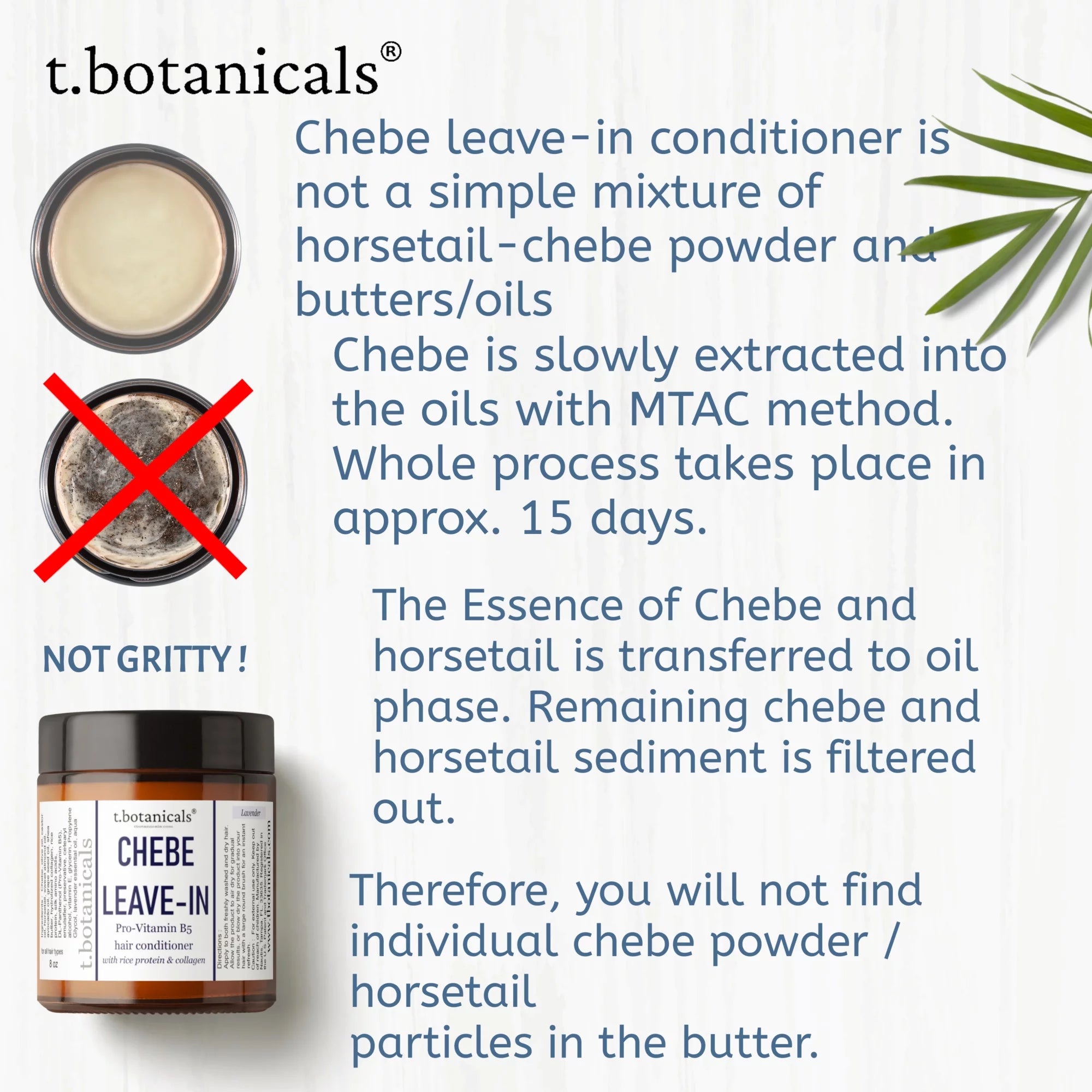 Chebe Leave In Conditioner with Provitamin B5, Chebe Butter, Chebe Powder, Chebe Oil, Silk Amino Acids, Collagen, 8 oz D8937