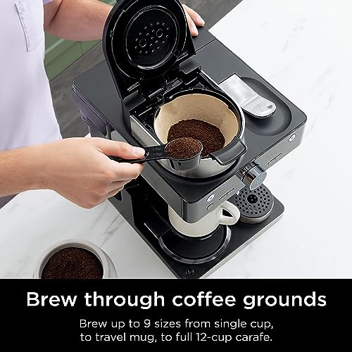 Black Espresso & Coffee Maker with Built-in Frother K7161