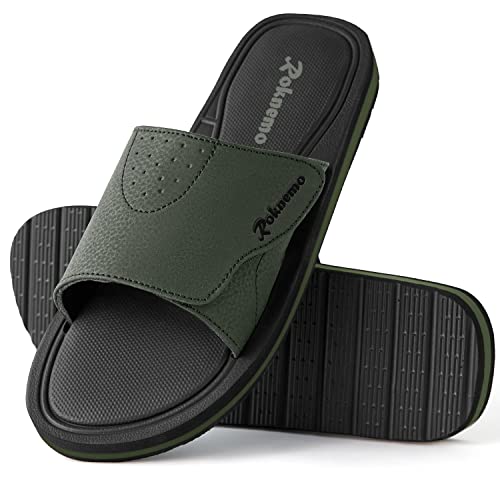 Mens Slide Sandals with Memory Foam L715255