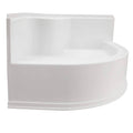 White Corner Shower Pan T371