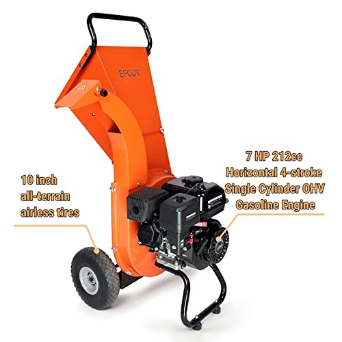 7 HP 212cc Gas Powered Wood Chipper Shredder Mulcher J97954