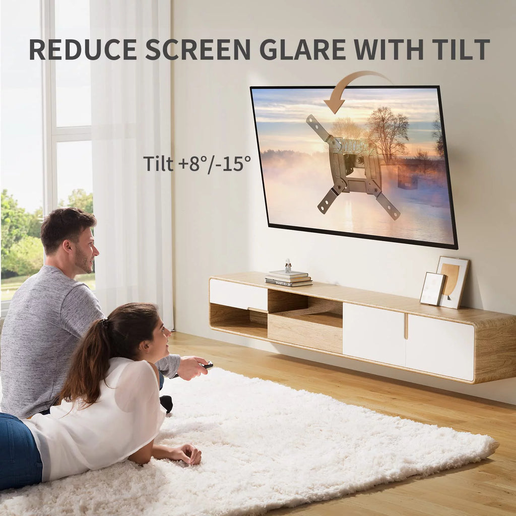 Full Motion TV Wall Mount for 13-39 inch TVs with 360° Rotation Articulating Swivel Extension Arms and Tilt, 200x200mm C928
