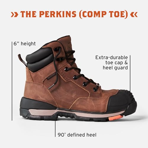 Brown 6" Waterproof Wedge Work Boot Z7310
