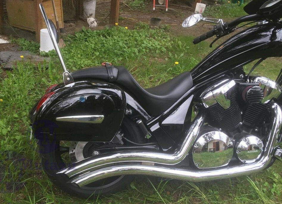 Vivid Black Universal Hard Bag Saddlebags A478356