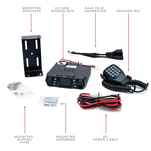 50 Watt Dual Band VHF UHF Mobile Radio Q644