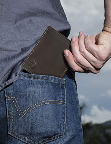 Black Leather Wallet with Attached Flip Pocket B25425