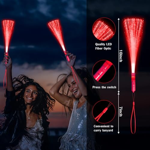 60 PCS White Fiber Optic LED Light Up Wands with 3 Flashing Modes C358476