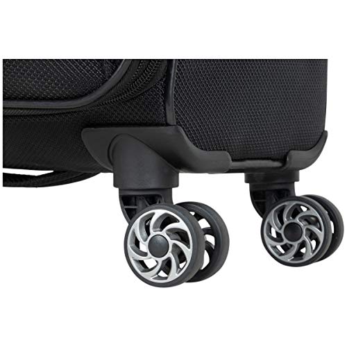 Black 20-Inch Lightweight Softside Expandable 8-Wheel Spinner Luggage Y2194