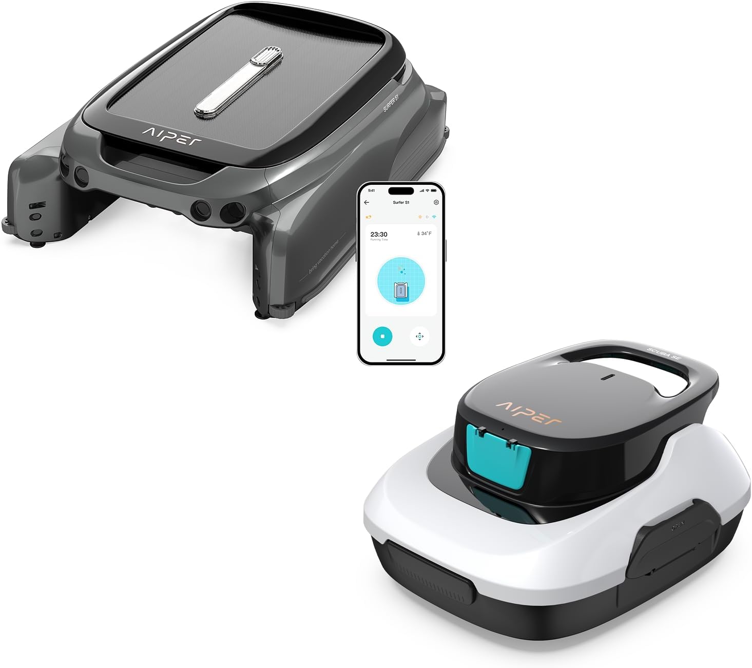 Robotic Pool Cleaner and Robotic Pool Skimmer J4573