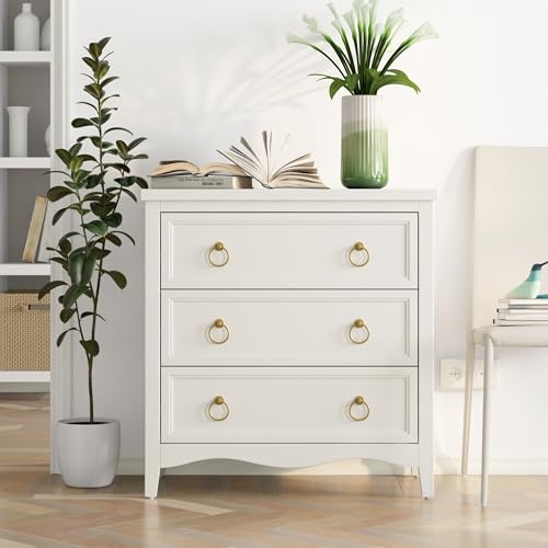White 3-Drawer Dresser O7742