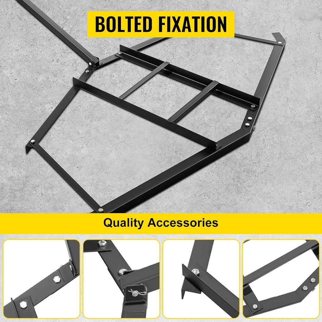 66" Width Tow Behind Steel Driveway Drag Harrow T361766