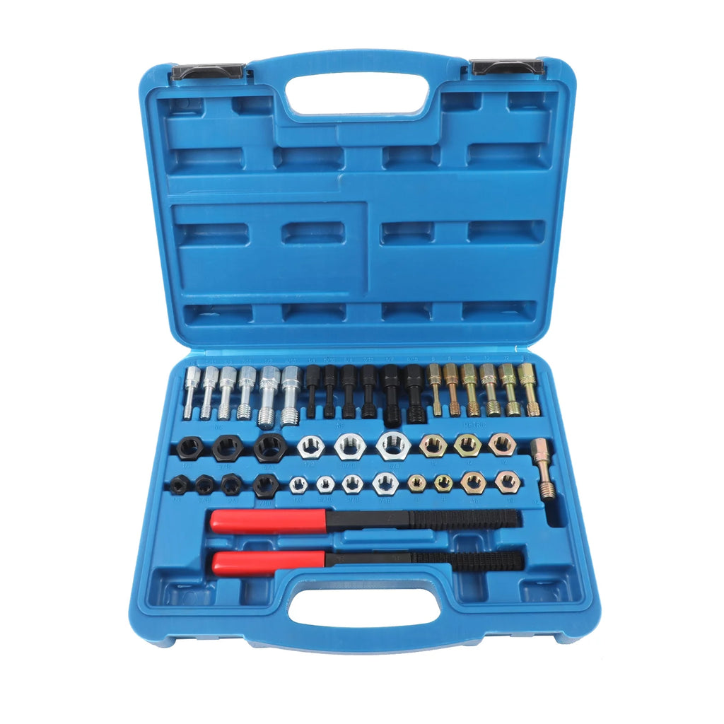 42PCS Thread Repair Kit with Rethreading Dies, Taps & Thread Files O469