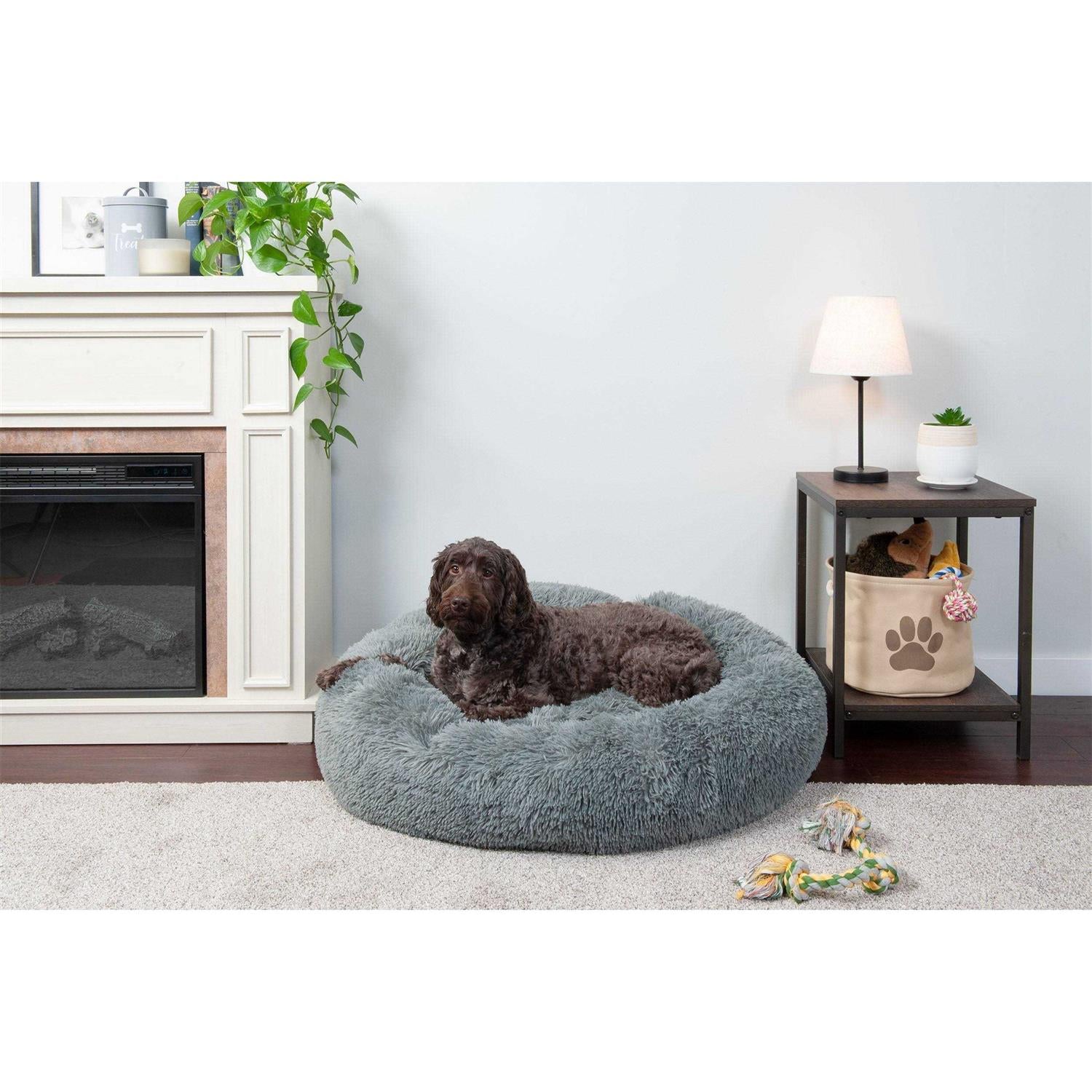 Long Fur Donut Dog Bed M678574