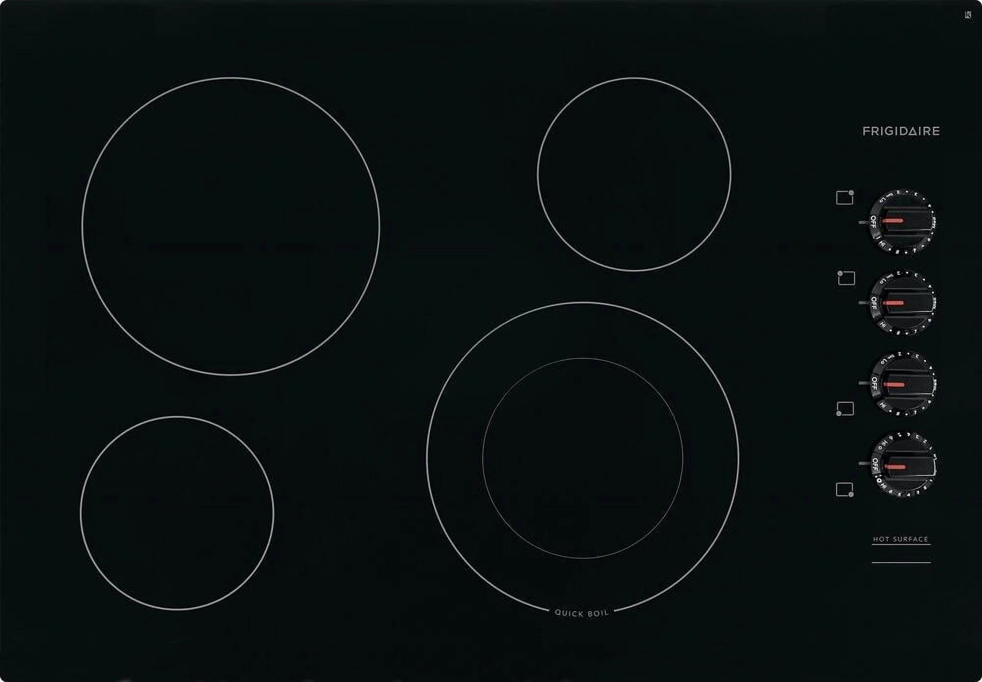Black 30" Electric Cooktop with 4 Element Burners Ceramic Glass Surface G8776