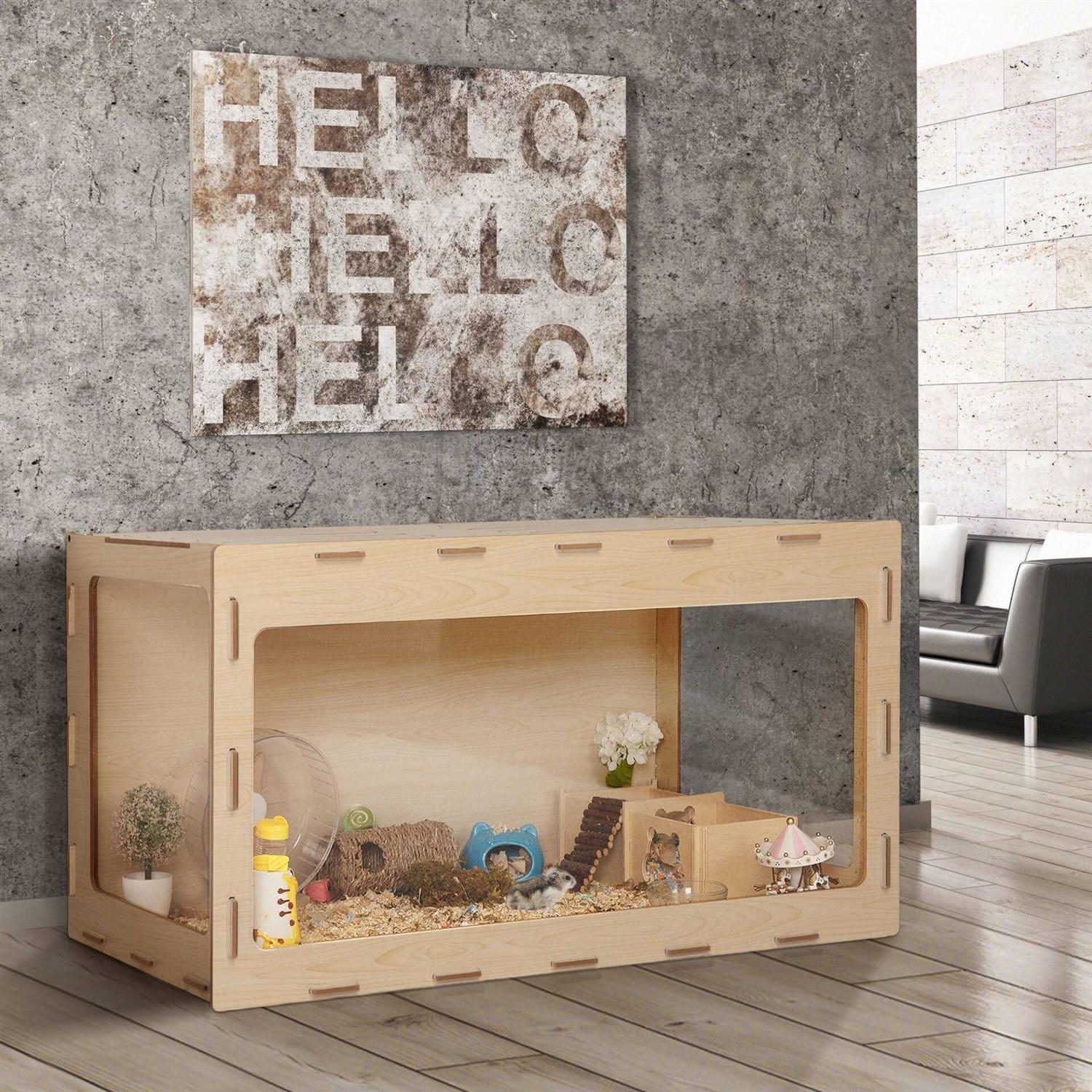 Wooden Hamster Cage Small Animal Hutch K9331