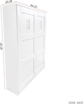 White Full Size Vertical Murphy Bed Y6874