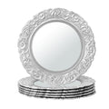 Gold 13" Mirror Plastic Charger Plates Set of 6 B7592