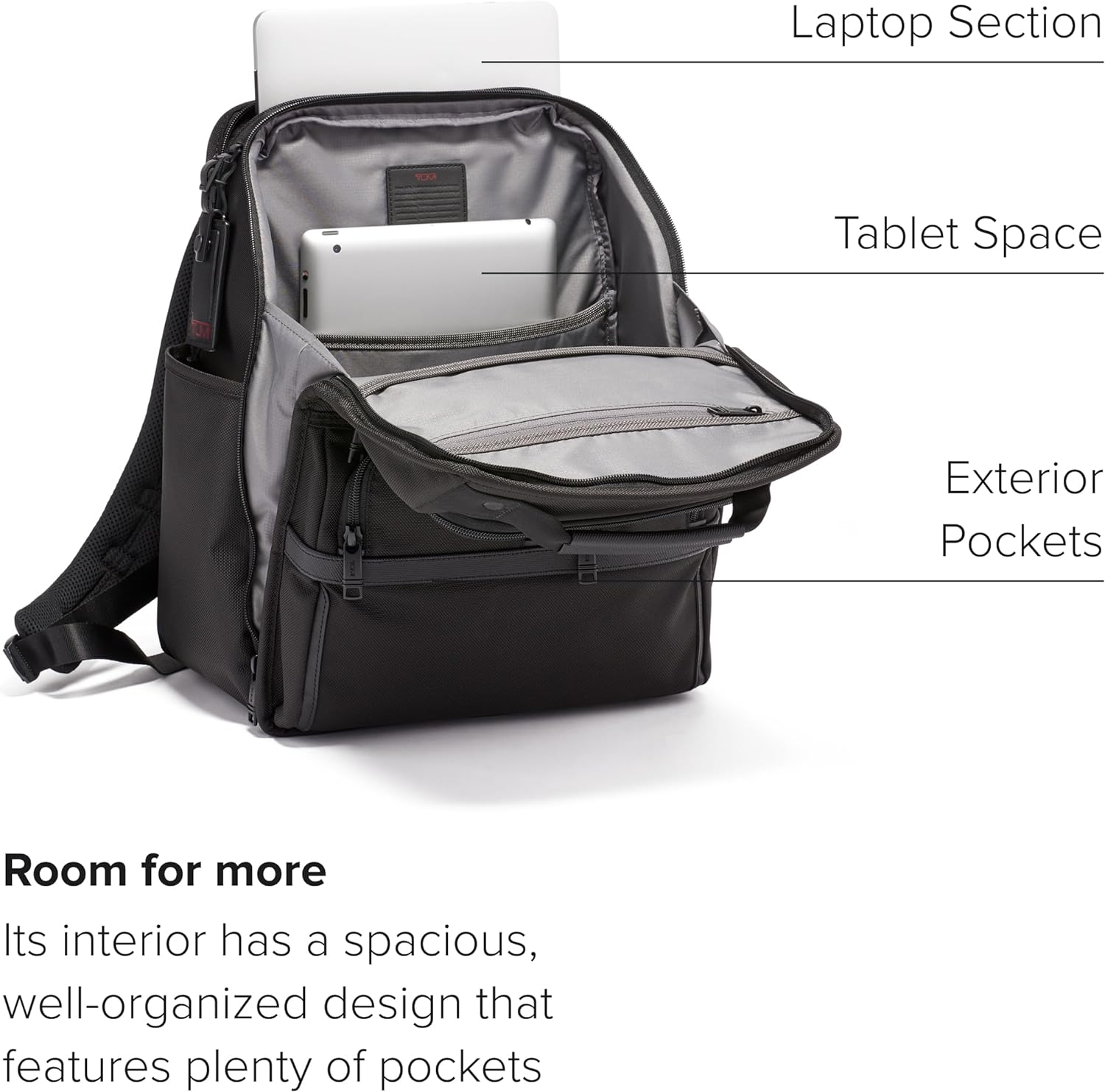 Black Ballistic Nylon Laptop Backpack P340