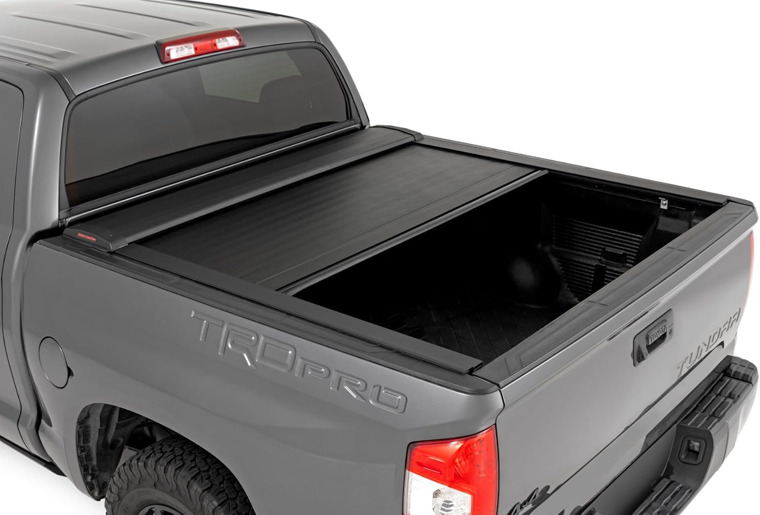 Retractable Truck Bed Tonneau Cover for Toyota Tundra (2007-2021) - Fits 5'7" (66.7") Bed, Weatherproof Bed Cover E856767