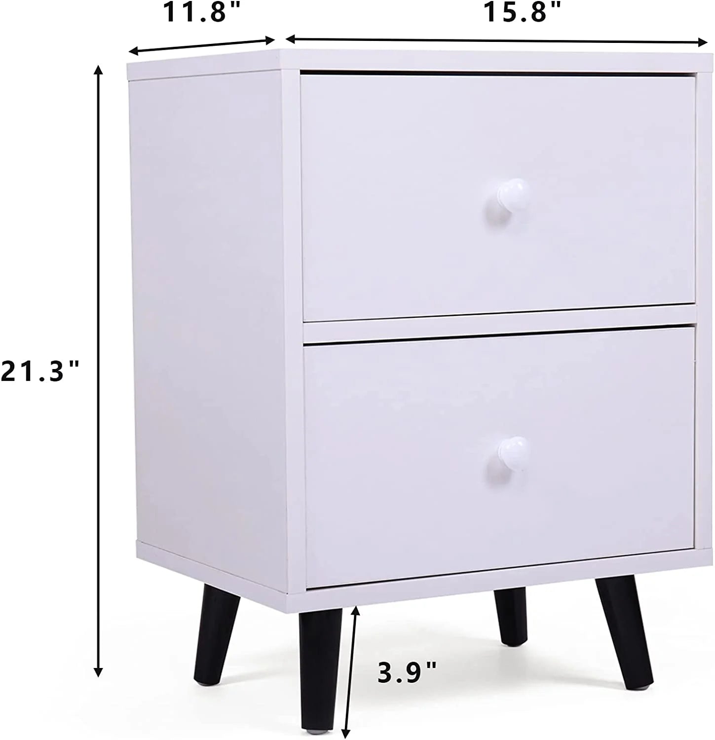 White 2 Drawer Nightstand Y749414