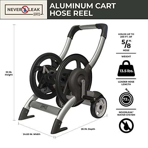 Heavy Duty Aluminum Garden Hose Reel Cart F5243