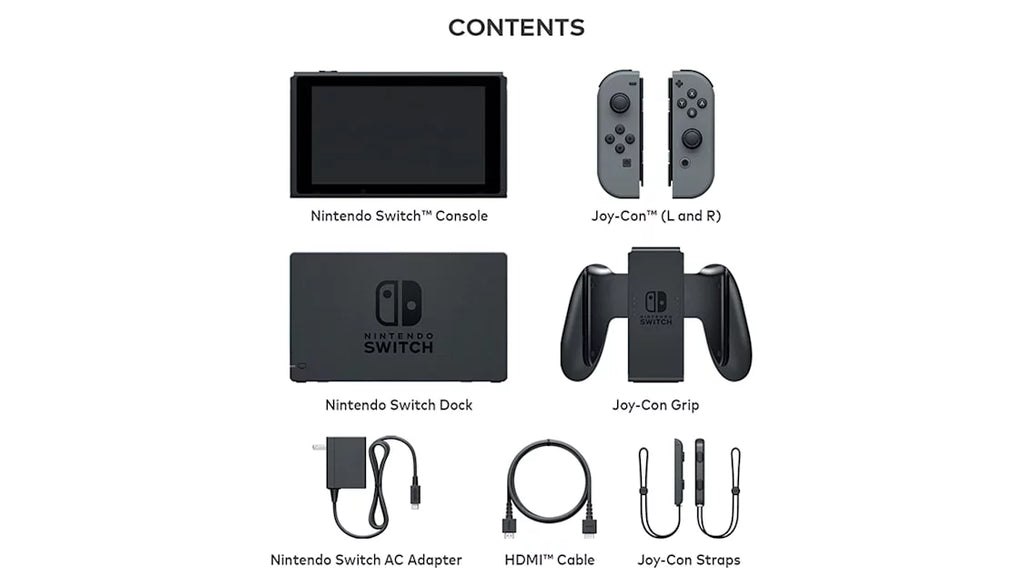 Gray Joy Con with HeadSet Bundle Accessories Used Q161266