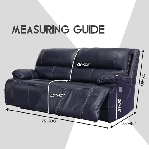 8-Piece Dark Grey Reclining Loveseat Sofa Cover V221457